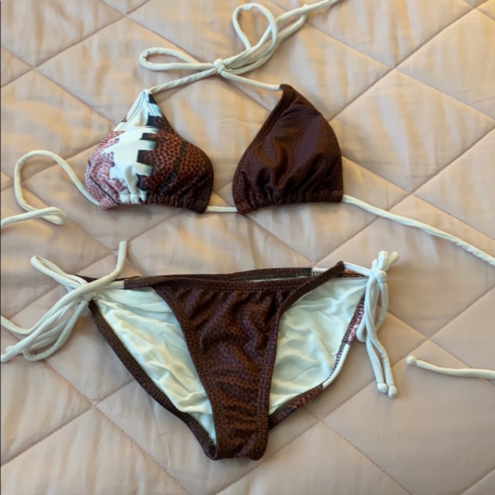 Football print swimsuit
